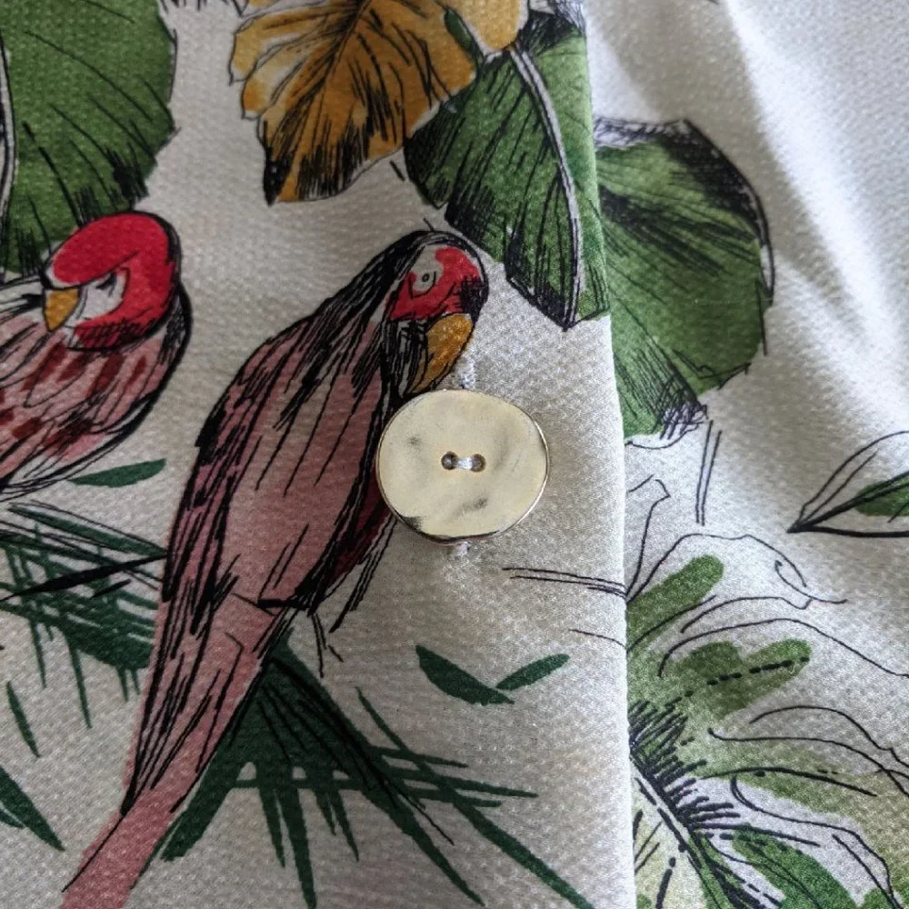ZARA Tropical Print Duster Shirt Dress Size S - Picture 14 of 15